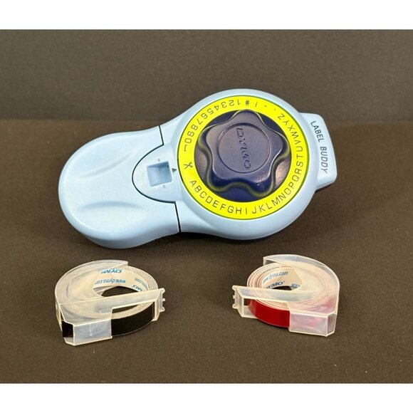 Dymo Blue 3D Embossing Label Maker Dial Alphanumeric Wheel Letter Number Symbol - Picture 3 of 3